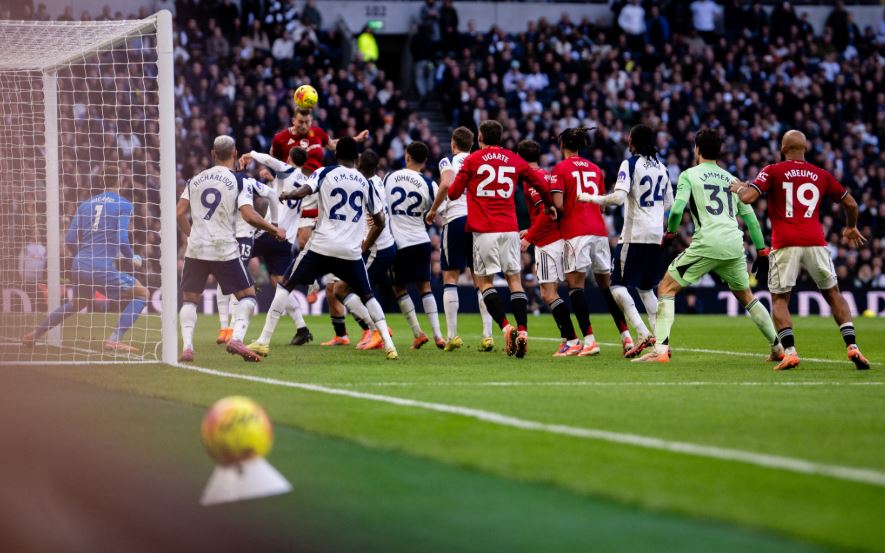 Matthijs de Ligt scores. Photo Credit: Man United Media.