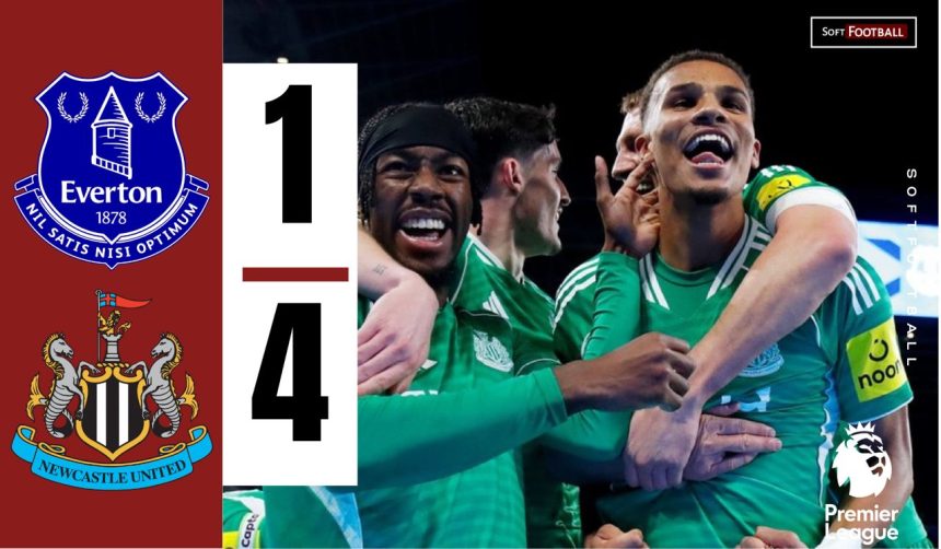 Everton 1-4 Newcastle United. (Photo Credit: Softfootball).
