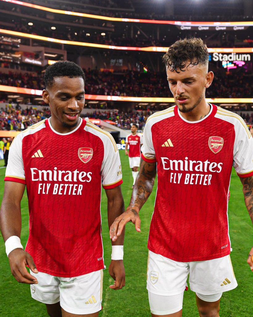 Jurrien Timber and Ben white (Photo Credit: Arsenal Via X)