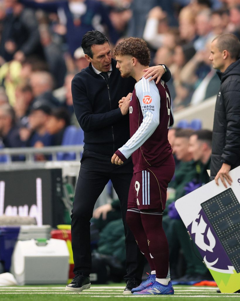 Harvey Elliot and Unai Emery (Photo Credit: Aston Villa via X)