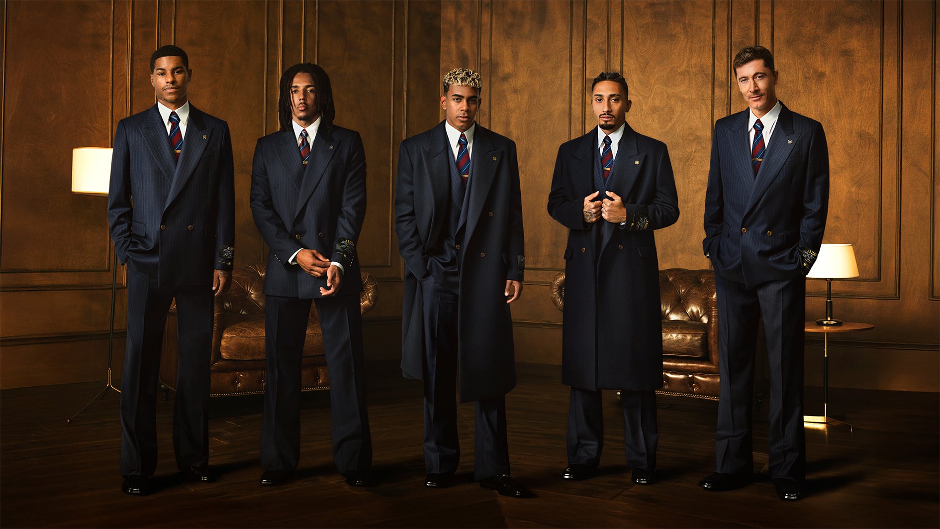 Barcelona Players rocking the Amiri Brand (Photo Credit: Barca via X)