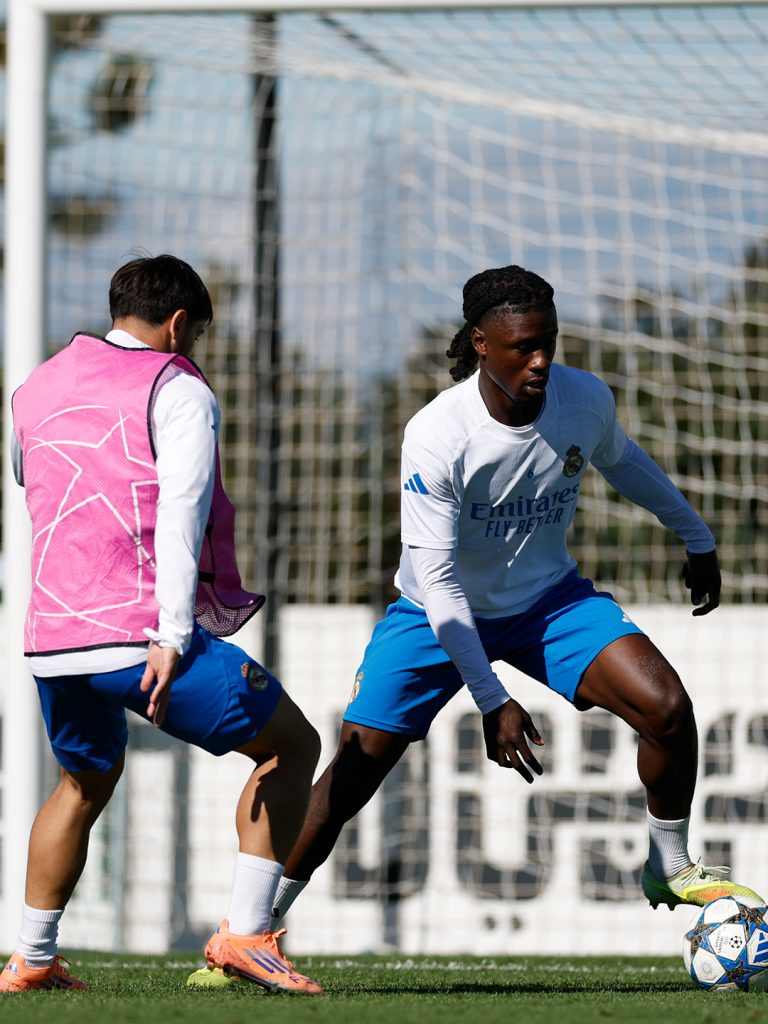 Real Madrid players in training ahead of the ucl game against Liverpool (Photo Credit: Real Madrid X handle)