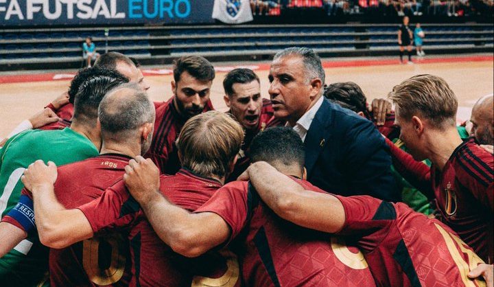 Belgium players celebrate together (Photo Credit: Belgium via X)