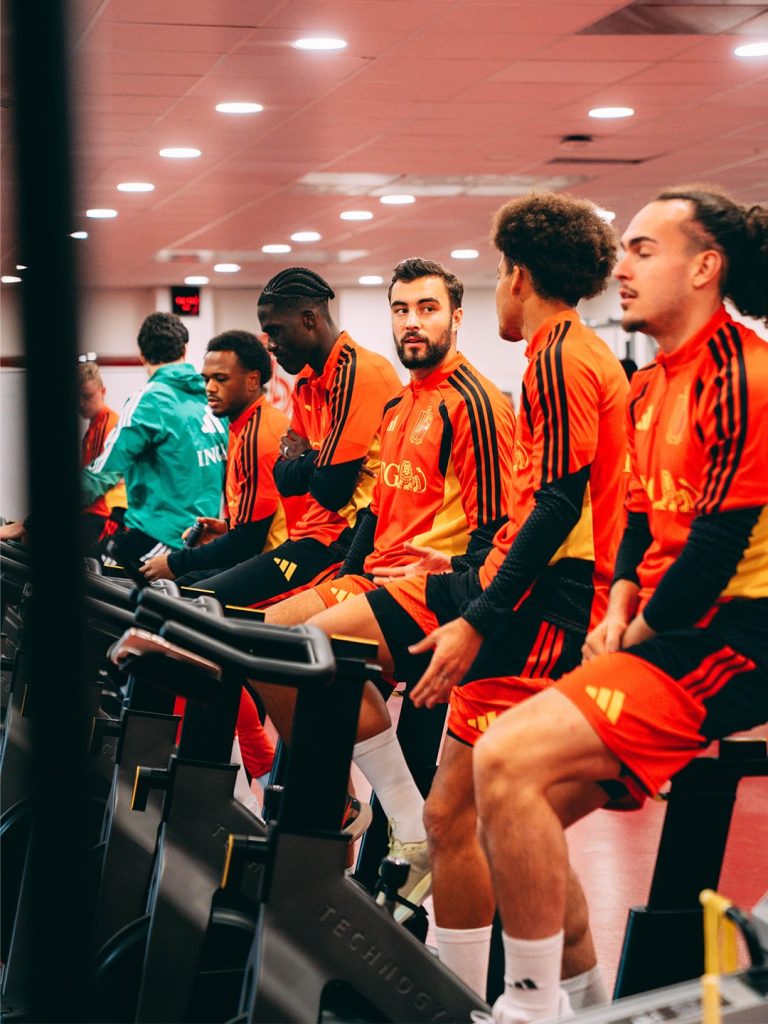 Belgium Players during a recovery session (Photo Credit: Belgium via X)