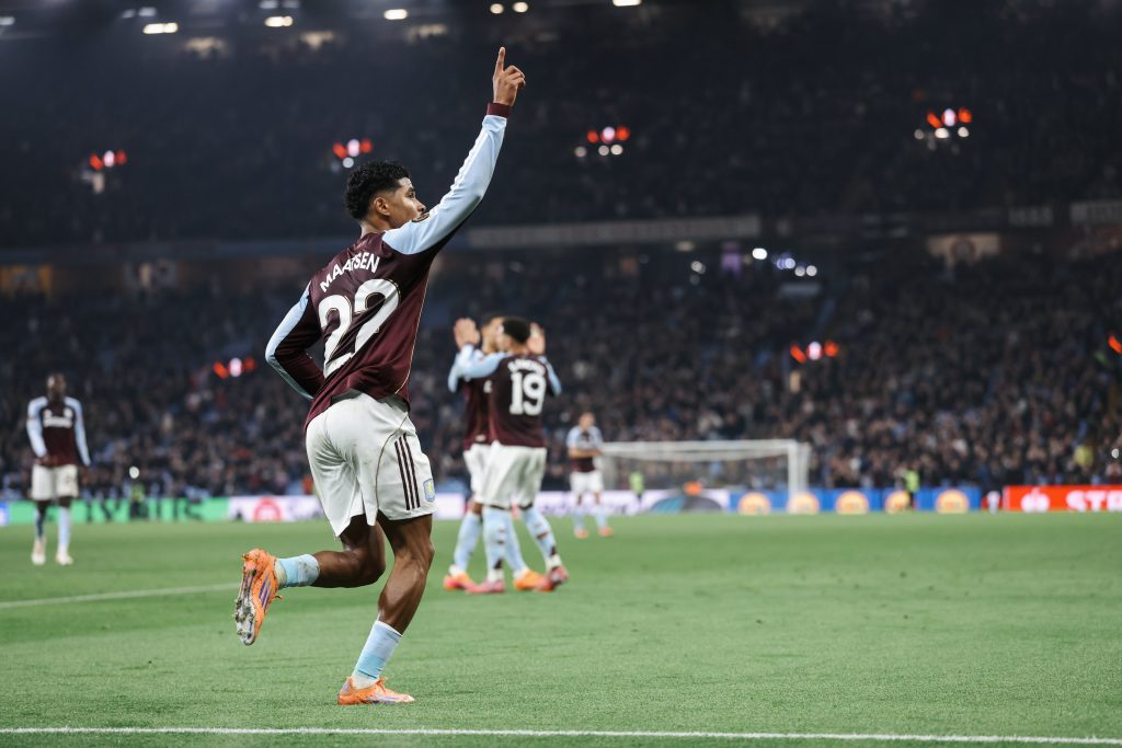 Ian Matesen after scoring his first goal for Aston Villa (Photo Credit: Aston villa via X)