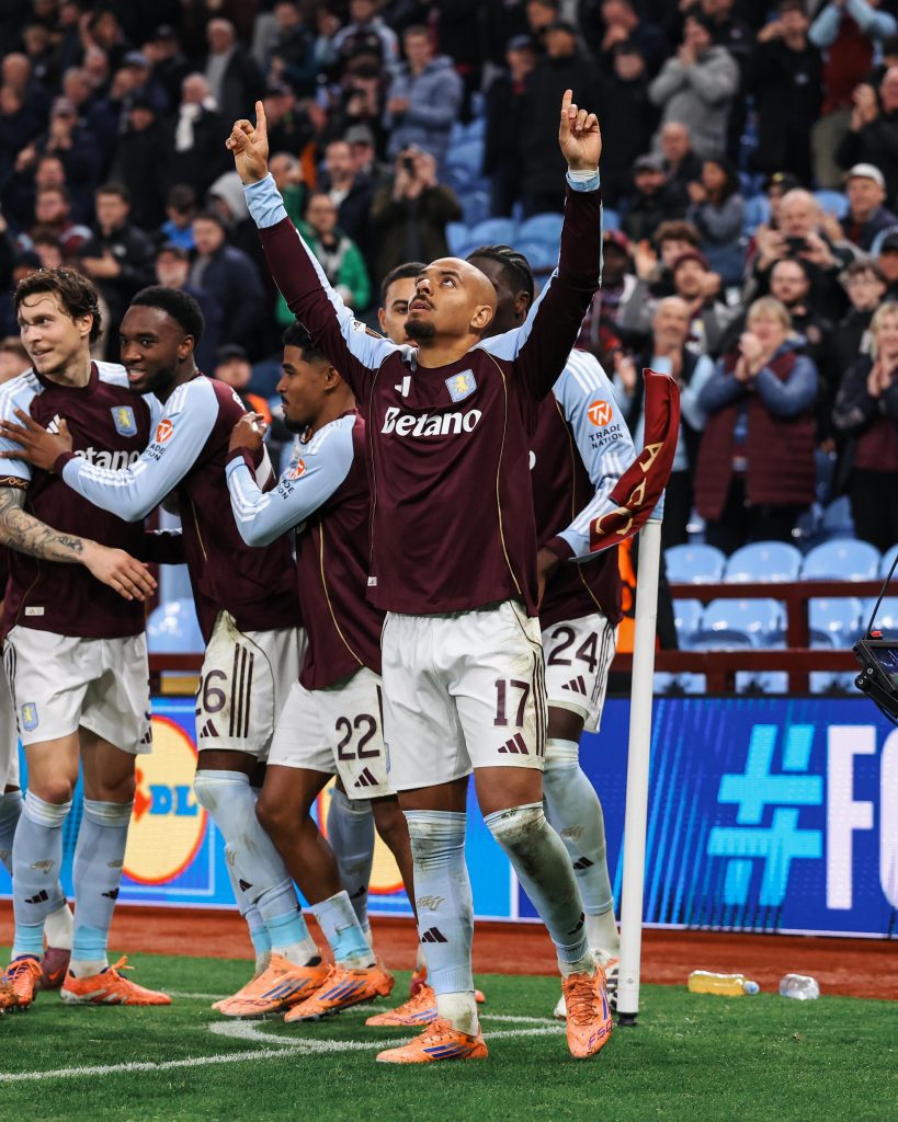 Donny Malen after scoring (Photo Credit: Aston Villa via X)