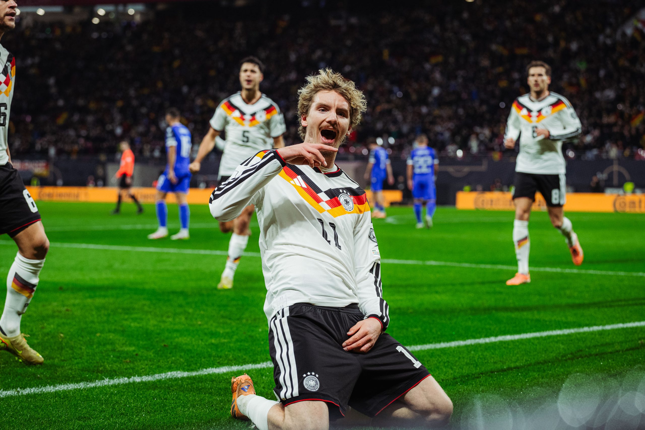 Nick Woltemade after scoring for German (Photo Credit: Germany via X)