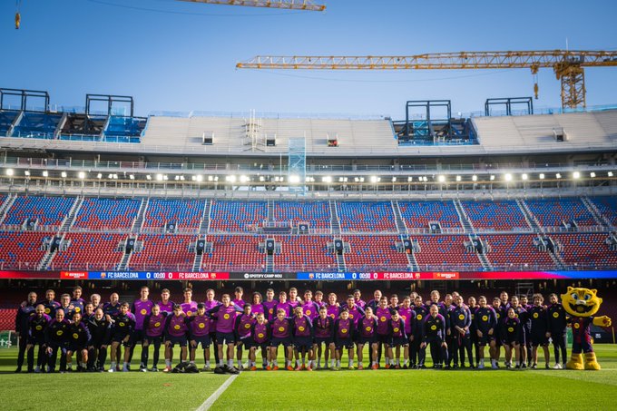 Barcelona stars at the Spotify Camp Nou (Photo Credit: Barcelona via X)