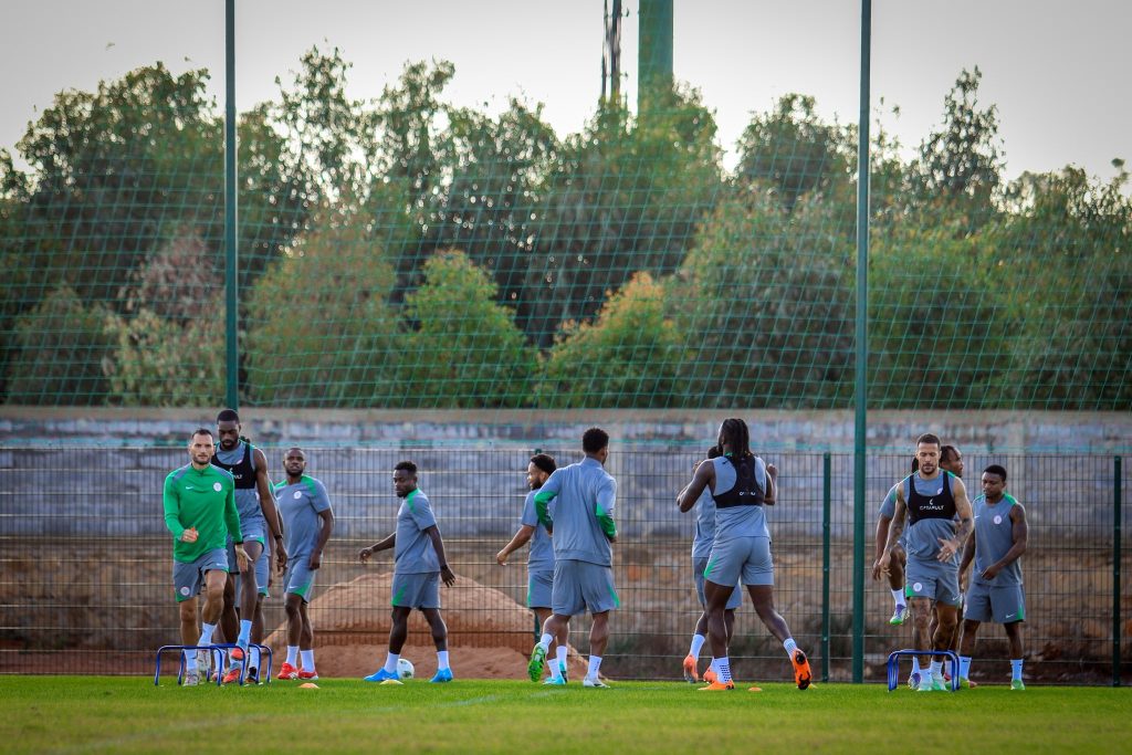 Nigeria players train ahead of the game against DR Congo (Photo Credit: Super Eagles via X )