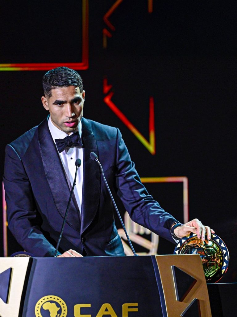 Achraf Hakimi Wins African Best player Award (Photo Credit: CAF via X)