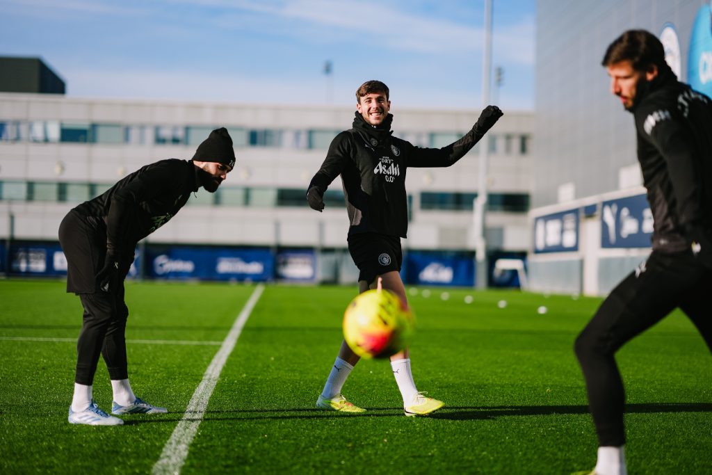 Man city players in training (Photo Credit: Man city via X)