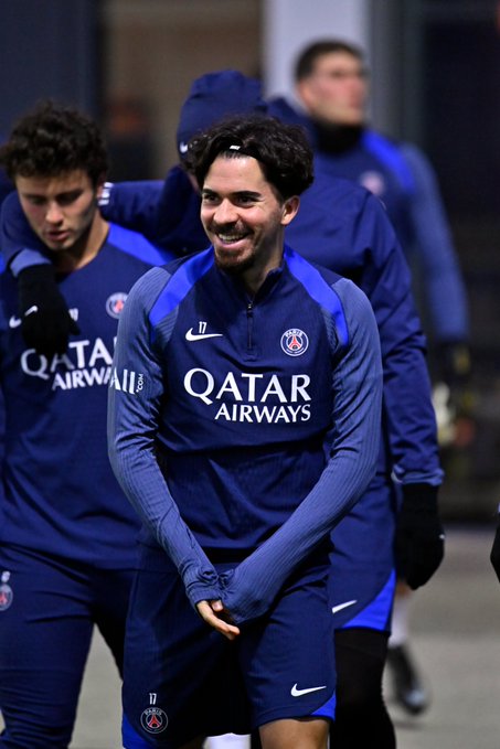 Paris Saint Germain players in anticipation of the match against Le Havre (Photo Credit: PSG via X)