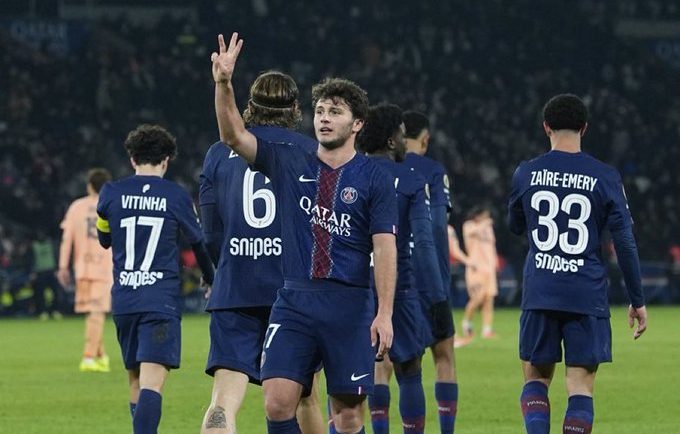 PSG Players Celebrate (Photo Credit: PSG via X)