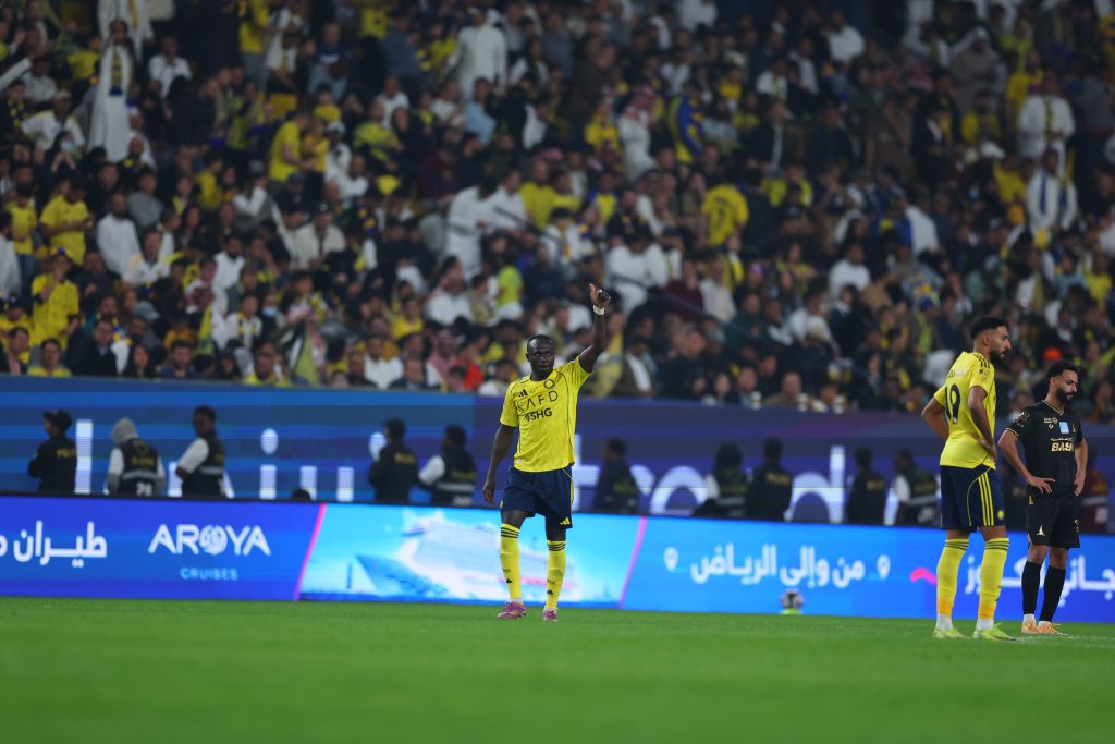 Sadio Mane after scoring for Al Nassr  (Photo Credit: Al Nassr via X)