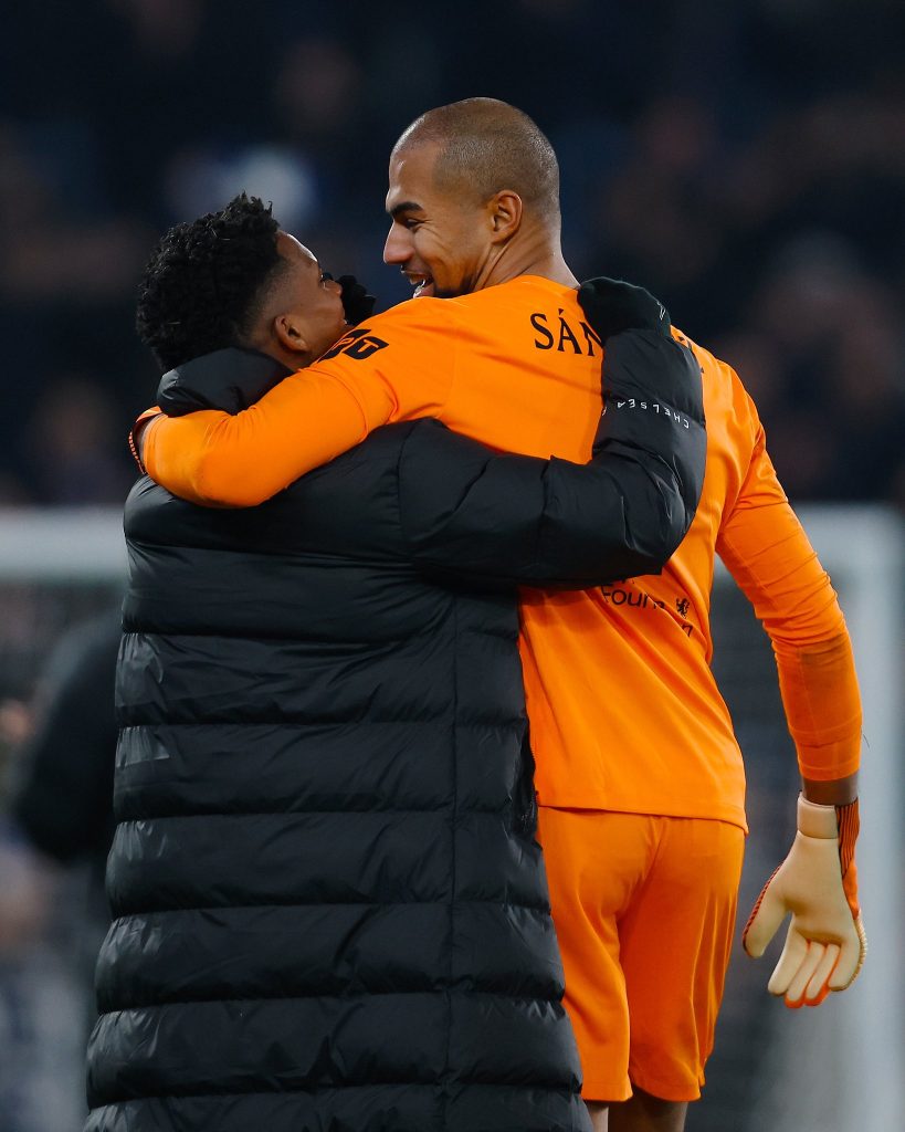 Robert Sanchez and Estêvão Willian (Photo Credit: Chelsea via X)