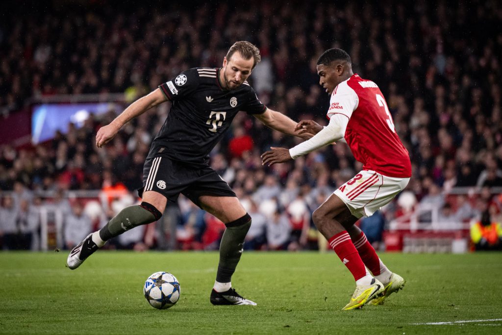 Harry Kane in action against Arsenal (Photo Credit: Bayern Munich via X)