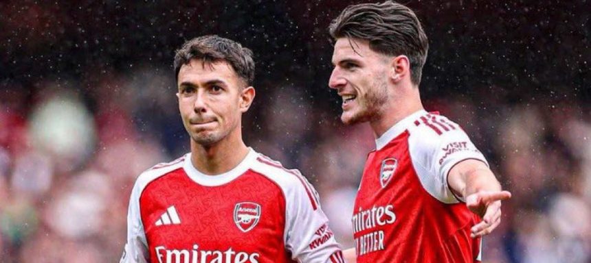 Zubimendi and Declan Rice (Photo Credit: Arenal Media)