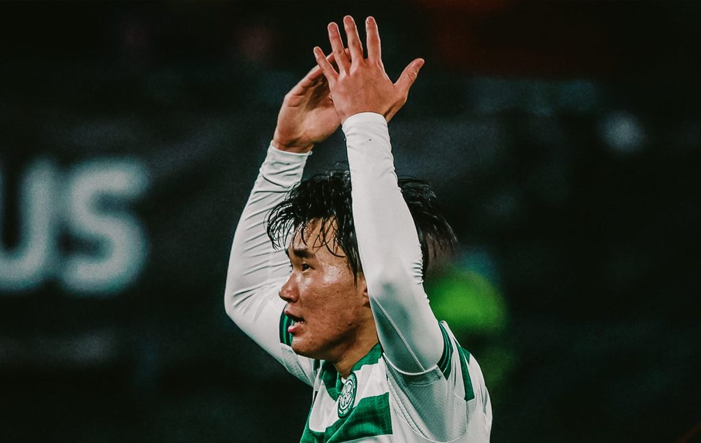 Yang Hyun-Jun celebrating (Photo Credit: Celtic Via X)
