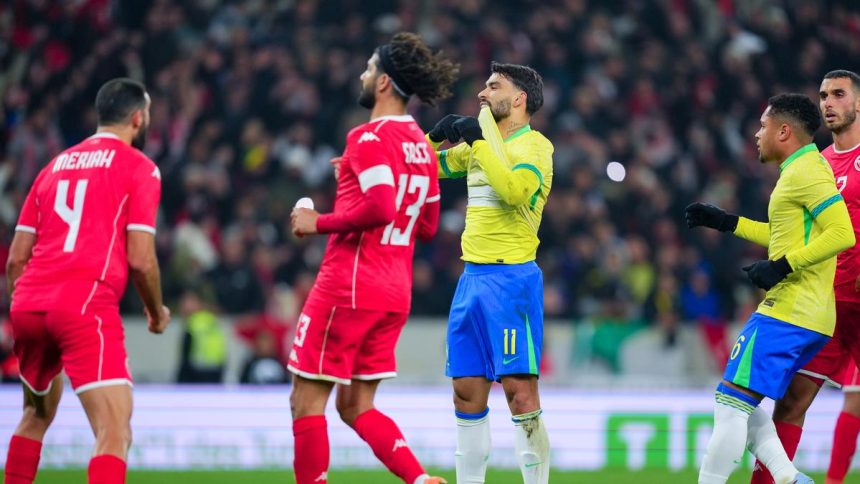 Lucas Paqueta frustrated after missing a Penalty(Photo Credit: Brazil website)