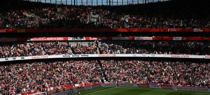 Arsenal fans (Photo Credit: Arsenal via X)
