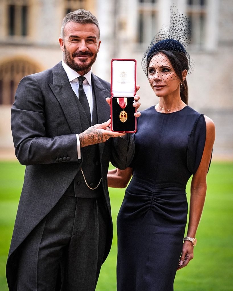 David Beckham with his wife Victoria Beckham (Photo Credit: Man United Media)