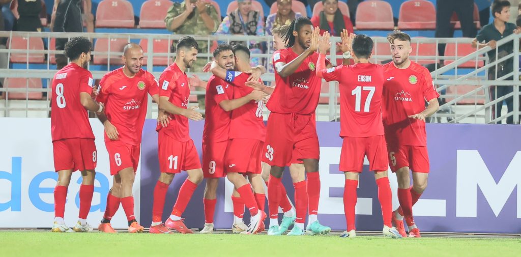 Istiqlol Dushanbe players celebrate after scoring (Photo Credit: AFC champions league website)