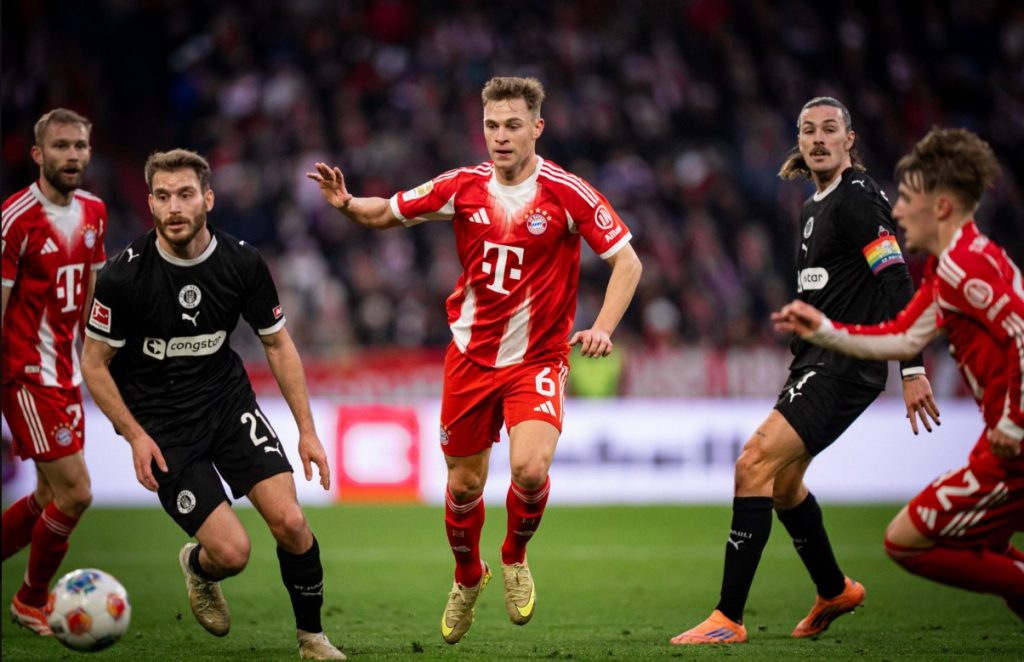 Joshua Kimmich in action. (Photo Credit: Bayern Munich Media).