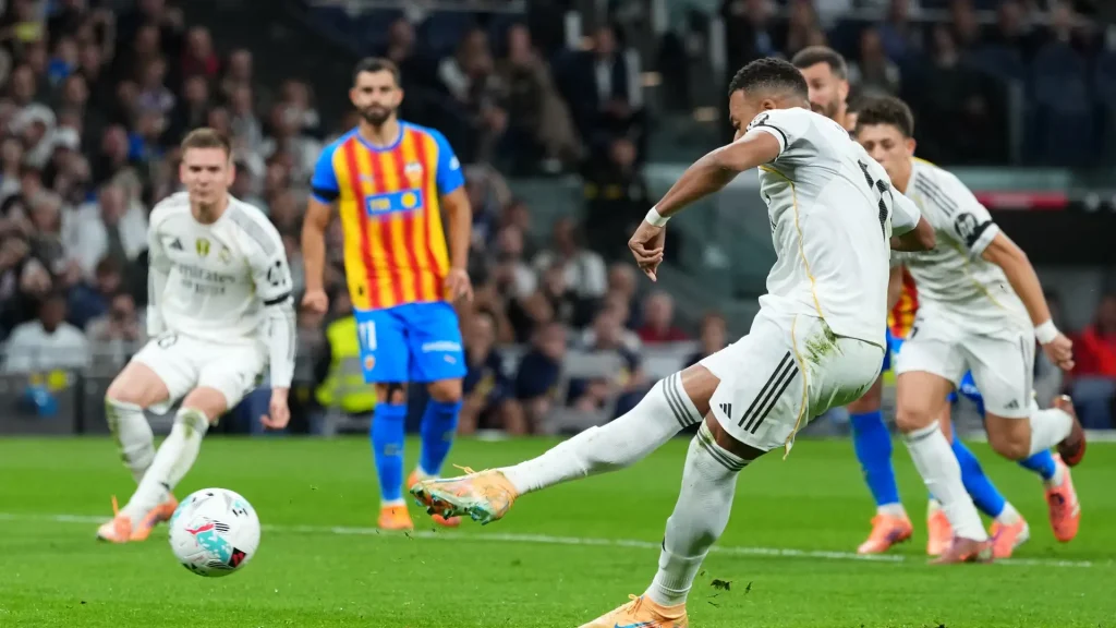 Kylian Mbappé penalty (Photo Credit: Madrid Media)