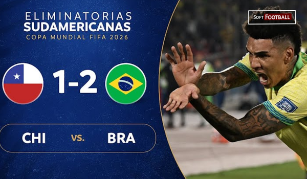 Luiz Henrique’s Late Strike Seals Brazil’s 2–1 Comeback Win Over Chile in World Cup Qualifier - Photo Credit : Softfootball Media