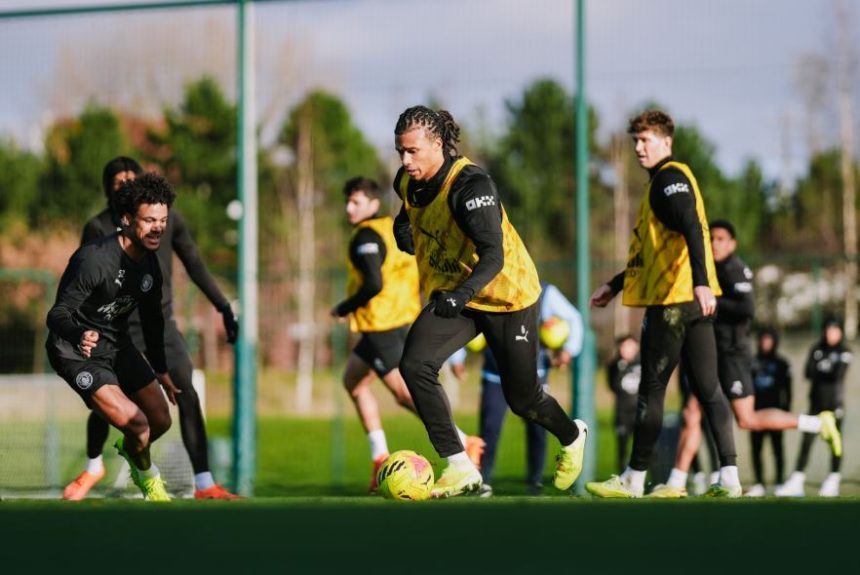 Manchester City player in training. (Photo Credit: Manchester City Media).