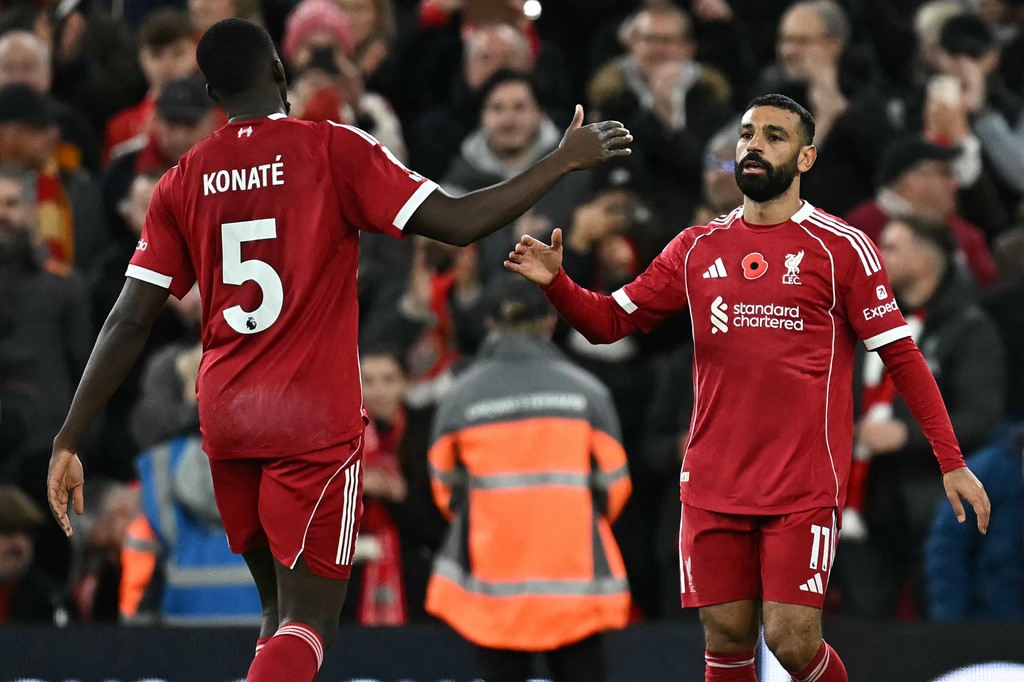 Mohammed Salah and Konate celebrates goal (Photo Credit: Liverpool Media)