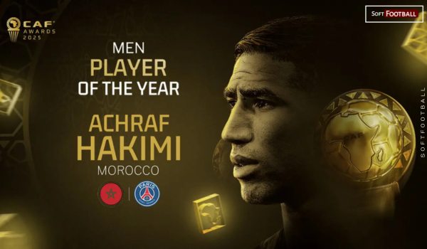 Achraf Hakimi Wins African Best player Award (Photo Credit: Softfootball Media)