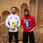 Bryan Mbuemo and Ruben Amorim. Photo Credit: Man United Media.