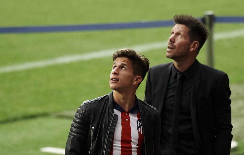 Diego and Giuliano Simeone. Photo Credit: Atletico Media.