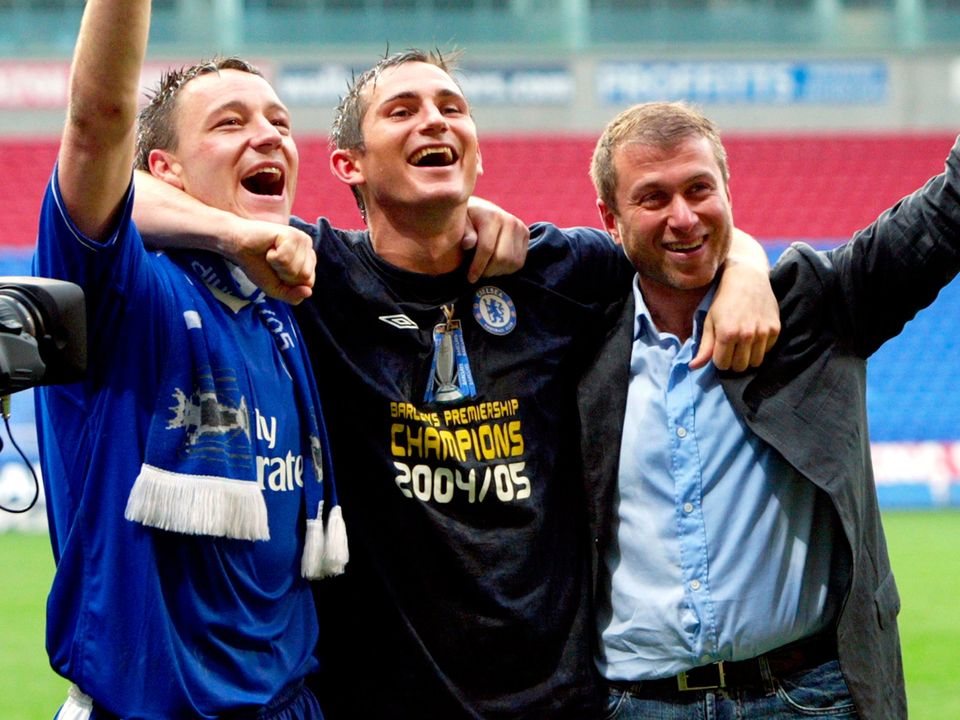John Terry, Frank Lampard and Roman Abramovich. (Photo Credit: Chelsea Media).