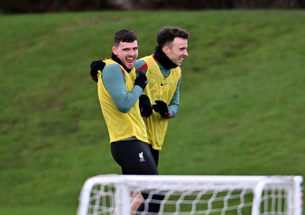 Andy Robertson and Diogo Jota (Photo Credit: Andy Robertson Via Instagram)