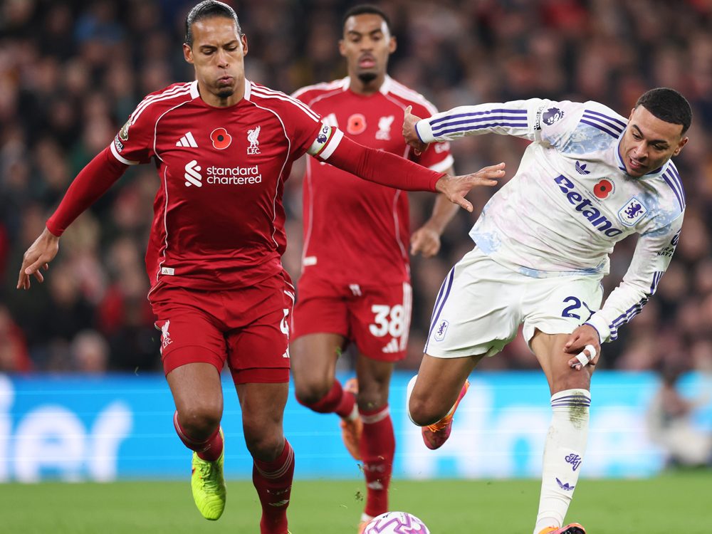 Virgil van Dijk defends (Photo Credit: Liverpool Media)