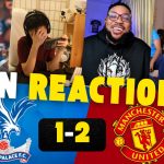 Crystal Palace vs Manchester United Fans reaction. (Photo Credit: Softfootball Media).