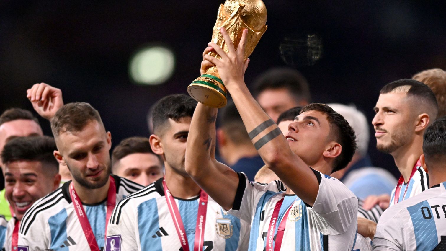 Paulo Dybala after wining the world cup with argentina (Photo Credit: As roma website)