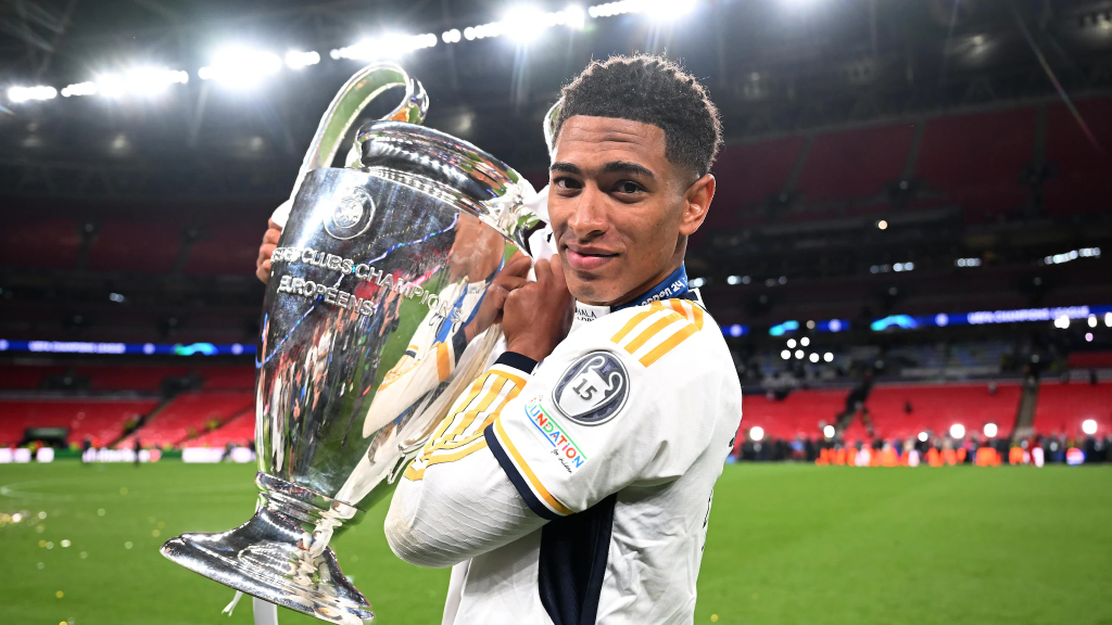Jude Bellingham with the UCL trophy (Photo Credit: Real Madrid website)