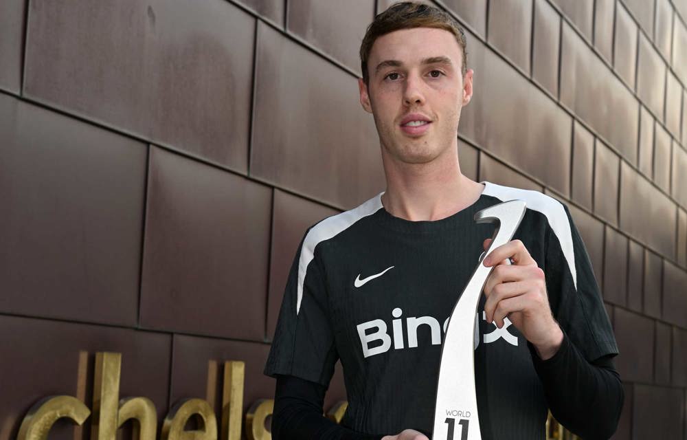 Cole Palmer with the FIFPRO award after first World XI appearances (Photo Credit: FIFPRO website)