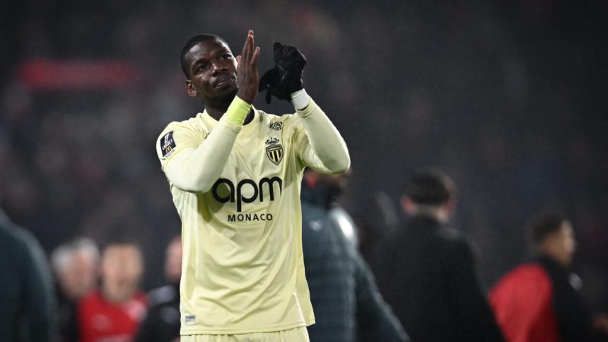 Paul Pogba after the game against Rennes yesterday marking his comeback to club football (Photo Credit: Ligue one website)