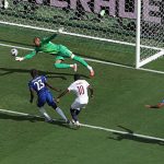 Robert Sanchez save against Dembele (Photo Credit: Chelsea Media)