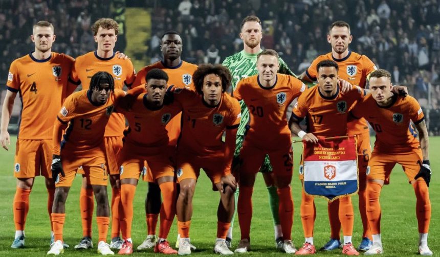 Netherlands Players (photo credit: Ronald Koeman Via X)