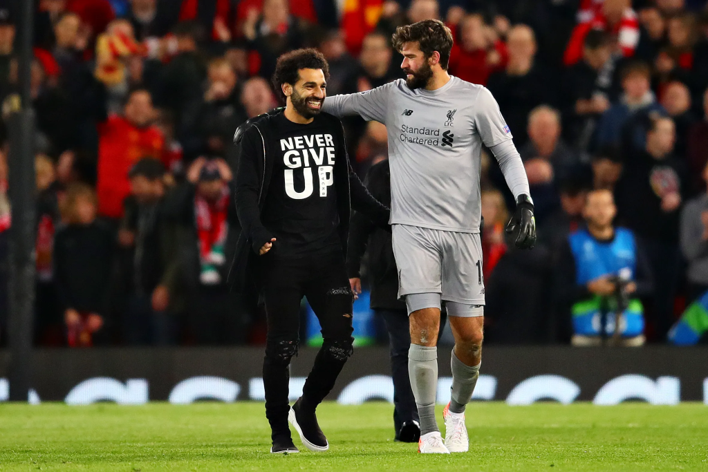 Allison and Mo Salah (Photo Credit: Liverpool via X)