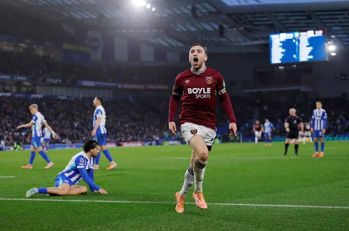 Jarod Bowen after scoring for West ham (Photo Credit: West ham via X)