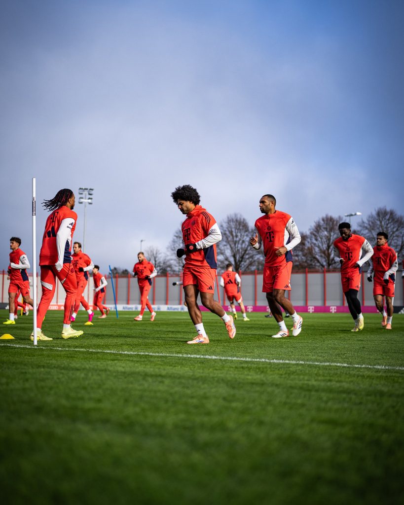 Bayern Munich players in training (Photo Credit: Bayern Munich facebook page)