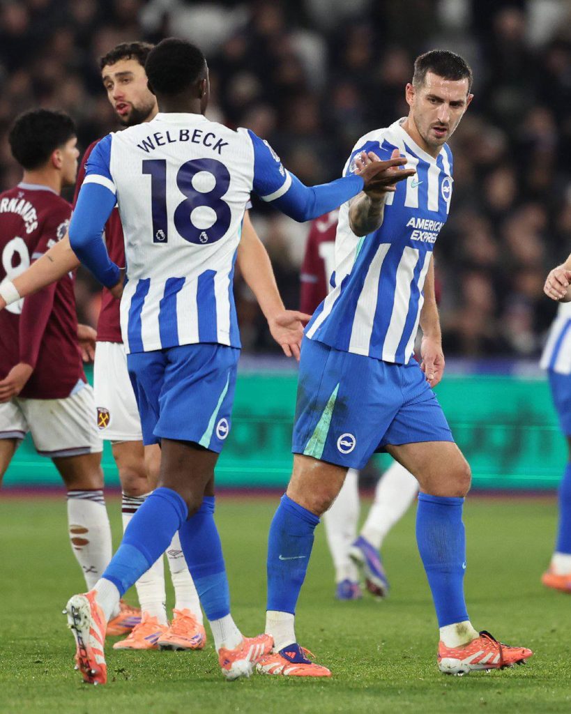 Welbeck after scorinf (Photo Credit: Brightn via X)