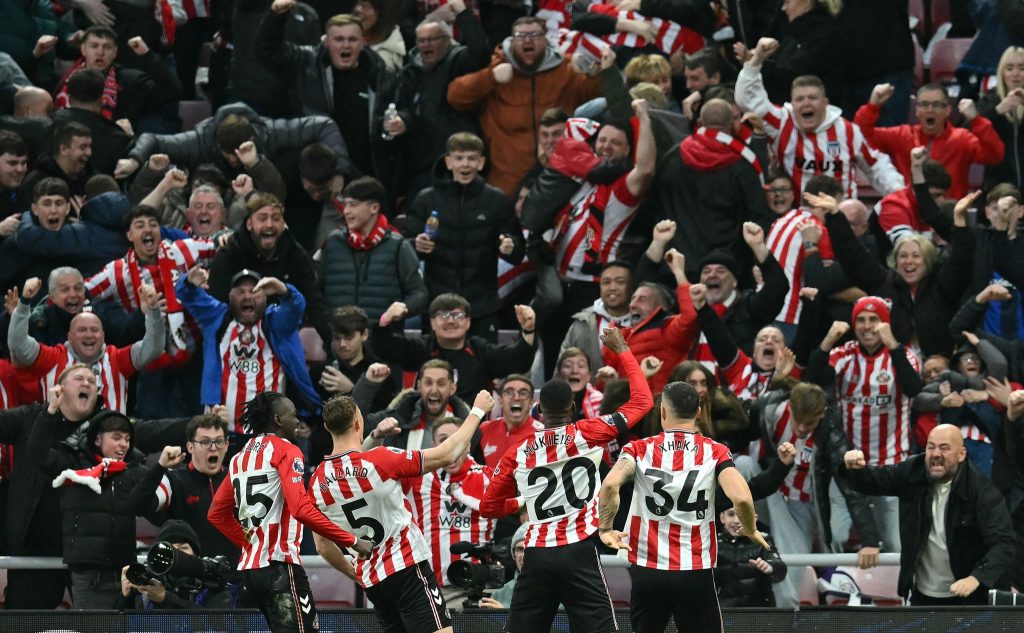Sunderland Players celebrate after scoring (Photo Credit: Sunderland via X)