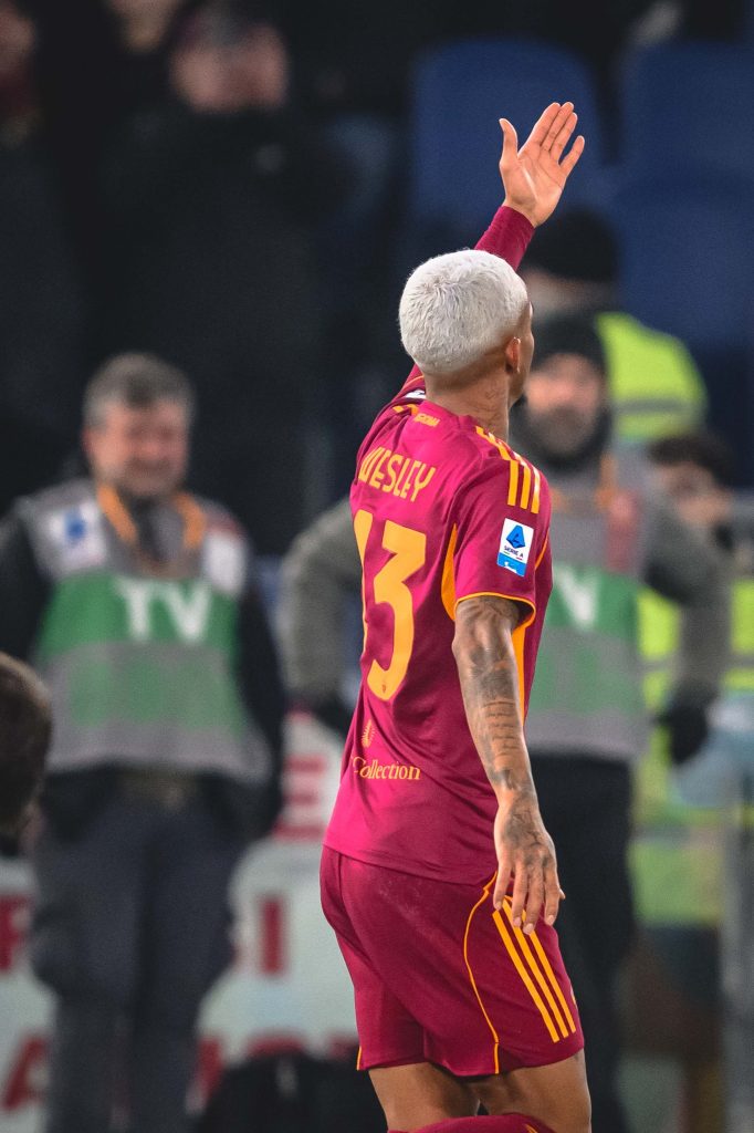 Wesley França after scoring (Photo Credit: AS Roma facebook page)